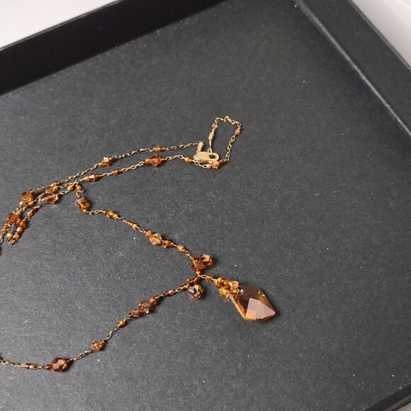 Cute 18 Inch Orange Glass Bead Necklace - Picture 9 of 13